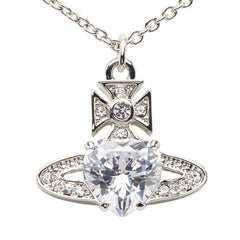 ヴィヴィアンウエストウッド オーブ ラインストーン ARIELLA ネックレス シルバー メタル レディース Vivienne Westwood 【中古】