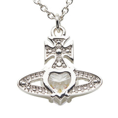 ヴィヴィアンウエストウッド オーブ ラインストーン ARIELLA ネックレス シルバー メタル レディース Vivienne Westwood 【中古】