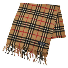 バーバリー ノバチェック マフラー ベージュ マルチカラー カシミヤ レディース BURBERRY 中古