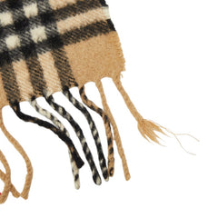 バーバリー ノバチェック マフラー ベージュ マルチカラー カシミヤ レディース BURBERRY 中古