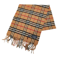 バーバリー ノバチェック マフラー ブラウン マルチカラー ウール カシミヤ レディース BURBERRY 【中古】