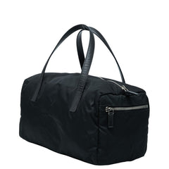 プラダ 三角ロゴプレート ハンドバッグ ブラック ナイロン レザー レディース PRADA 【中古】