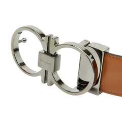 サルヴァトーレフェラガモ ガンチーニ リバーシブル ベルト ブラウン ブラック レザー メンズ Salvatore Ferragamo 【中古】