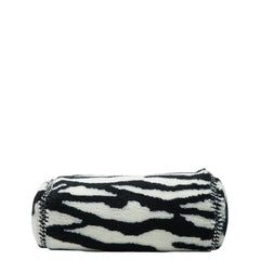 ステラマッカートニー ゼブラ ファラベラ チェーン ショルダーバッグ トートバッグ ホワイト ブラック ボア レディース Stella McCartney 中古