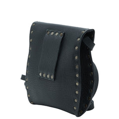 セリーヌ スタッズ 斜め掛け ミニショルダーバッグ ポシェット ブラック レザー レディース CELINE 【中古】