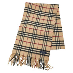バーバリー ノバチェック マフラー ベージュ マルチカラー ウール レディース BURBERRY 【中古】