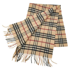 バーバリー ノバチェック マフラー ベージュ マルチカラー ウール レディース BURBERRY 【中古】