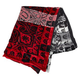 エトロ スカーフ レッド グレー ブラック シルク ビスコース レディース ETRO 【中古】