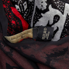 エトロ スカーフ レッド グレー ブラック シルク ビスコース レディース ETRO 【中古】