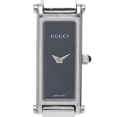 グッチ 腕時計 1500L クオーツ ブラック文字盤 ステンレススチール レディース GUCCI 【中古】