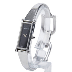 グッチ 腕時計 1500L クオーツ ブラック文字盤 ステンレススチール レディース GUCCI 【中古】