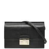 フルラ ベラ 斜め掛け ショルダーバッグ クロスボディ ブラック レザー レディース Furla 中古