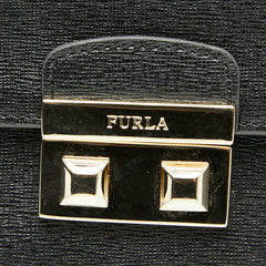 フルラ ベラ 斜め掛け ショルダーバッグ クロスボディ ブラック レザー レディース Furla 【中古】