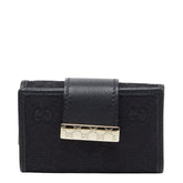 グッチ GGキャンバス キーケース 6連 212098 ブラック キャンバス レザー メンズ GUCCI 中古
