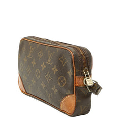 ルイ ヴィトン モノグラム マルリードラゴンヌPM セカンドバッグ クラッチバッグ M51827 ブラウン PVC レザー レディース LOUIS VUITTON 【中古】
