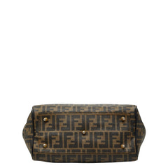 フェンディ ズッカ ショルダーバッグ 04498 ブラウン ブラック PVC レザー レディース FENDI 【中古】