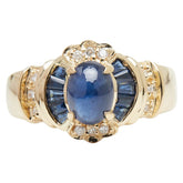 K18YG イエローゴールド サファイア1.62ct ダイヤ0.08ct リング 指輪 レディース 12号 【中古】