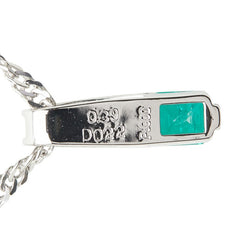 Pt900 プラチナ Pt850 プラチナ エメラルド 0.39ct ダイヤ0.22ct ペンダント ネックレス レディース 【中古】