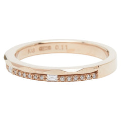 K18PG ピンクゴールド ダイヤ0.11ct オレッキオ ORECCHIO リング 指輪 レディース 8.5号 【中古】