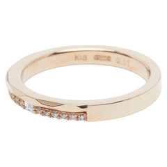 K18PG ピンクゴールド ダイヤ0.11ct オレッキオ ORECCHIO リング 指輪 レディース 8.5号 【中古】