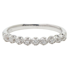 スタージュエリー K18WG ホワイトゴールド ダイヤ0.12ct リング 指輪 レディース STAR JEWELRY 9号 【中古】