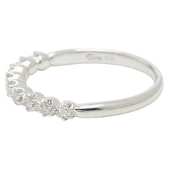 スタージュエリー K18WG ホワイトゴールド ダイヤ0.12ct リング 指輪 レディース STAR JEWELRY 9号 【中古】
