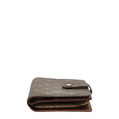 ルイ ヴィトン モノグラム ポルトパピエ 二つ折り財布 M61207 ブラウン PVC レザー レディース LOUIS VUITTON 【中古】