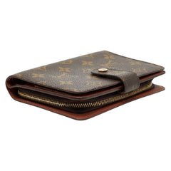 ルイ ヴィトン モノグラム ポルトパピエ 二つ折り財布 M61207 ブラウン PVC レザー レディース LOUIS VUITTON 【中古】