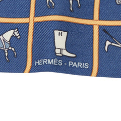 エルメス ツイリー Couvertures et Tenues de Jour 馬着 スカーフ ブルー マルチカラー レディース HERMES 【中古】