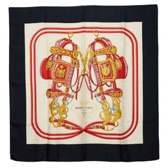 エルメス カレ90 BRIDES de GALA 式典用の馬勒 スカーフ ブラック マルチカラー レディース HERMES 【中古】