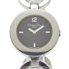 ディオール マリス 腕時計 CD022110 クオーツ ブラック文字盤 ステンレススチール レディース Dior 【中古】