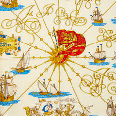 エルメス カレ90 VOILES DE LUMIERE 光の帆船 スカーフ ブラック マルチカラー レディース HERMES 【中古】