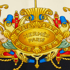 エルメス カレ90 VOILES DE LUMIERE 光の帆船 スカーフ ブラック マルチカラー レディース HERMES 【中古】