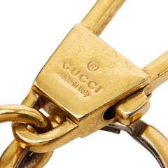 グッチ インターロッキングG パール バッグチャーム キーホルダー キーチャーム ゴールド メッキ レディース GUCCI 【中古】