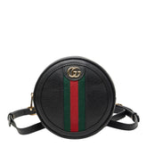 グッチ オフィディア シェリーライン GG ミニ リュック バックパック 574841 ブラック レザー キャンバス レディース GUCCI 中古