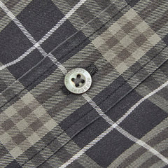 バーバリー ノバチェック 長袖シャツ サイズ:M カーキグリーン グレー コットン メンズ BURBERRY 【中古】