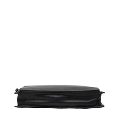 プラダ 三角ロゴプレート ビジネスバッグ ブリーフケース ブラック レザー メンズ PRADA 【中古】