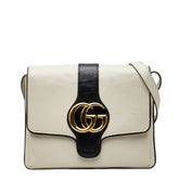 グッチ アリー ショルダーバッグ 550126 ホワイト ブラック レザー レディース GUCCI 【中古】