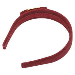 サルヴァトーレフェラガモ ヴァラリボン カチューシャ ヘアアクセサリー レッド キャンバス レディース Salvatore Ferragamo 【中古】