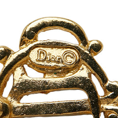 ディオール エンブレム ピンバッジ ピンブローチ ゴールド メッキ レディース Dior 【中古】