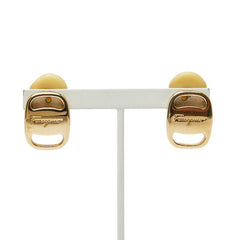 サルヴァトーレフェラガモ ヴァラ ロゴ イヤリング ゴールド メッキ レディース Salvatore Ferragamo 【中古】