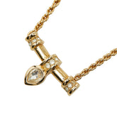 ディオール ペンダント チェーン ネックレス ゴールド メッキ ラインストーン レディース Dior 【中古】