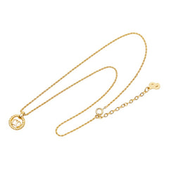 ディオール CDロゴ ツイスト メタル チェーン ペンダント ネックレス ゴールド メッキ レディース Dior 【中古】