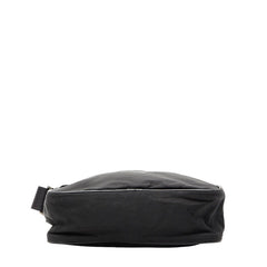 プラダ 三角ロゴプレート ショルダーバッグ ブラック ナイロン サフィアーノレザー レディース PRADA 【中古】