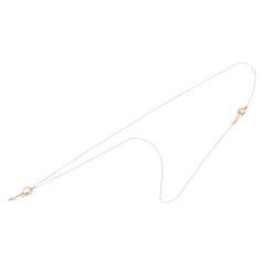 ヨンドシー K10PG ピンクゴールド ダイヤ ハート型キーモチーフ ペンダント ネックレス レディース 4℃ 【中古】