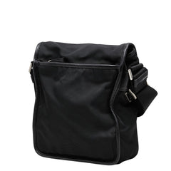 プラダ 三角ロゴプレート 斜めかけ ショルダーバッグ ブラック ナイロン メンズ PRADA 【中古】