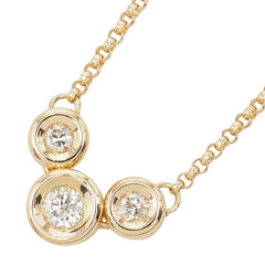 K18YG イエローゴールド ダイヤ0.21ct ペンダント ネックレス レディース 【中古】