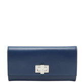 フェンディ ピーカブー 長財布 8M0377 ブルー レザー レディース FENDI 【中古】