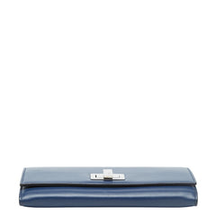 フェンディ ピーカブー 長財布 8M0377 ブルー レザー レディース FENDI 【中古】