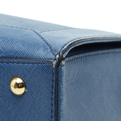 エム シー エム ロゴ ハンドバッグ ショルダーバッグ 2WAY ブルー PVC レザー レディース MCM 【中古】